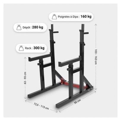 Rack à squat et developpé-couché réglable