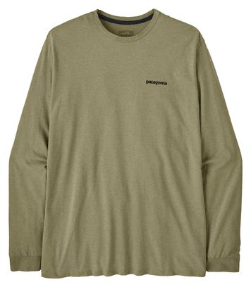 Camiseta de manga larga Patagonia P-6 Logo Responsibili-Tee Verde Hombre