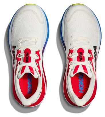 Chaussures Running Hoka One One Skyward X Blanc Rouge Bleu Homme