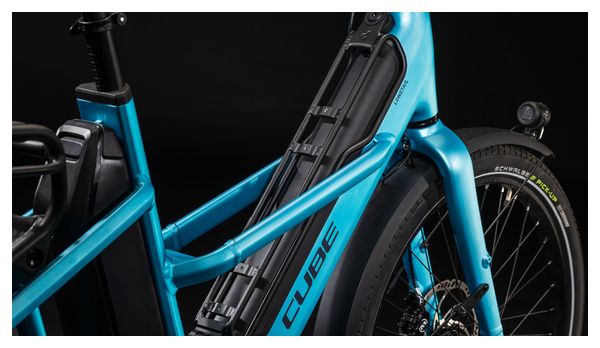 Vélo Cargo Longtail Électrique Cube Longtail Hybrid 725 Enviolo Heavy Duty 725 Wh 26'' Bleu 2024