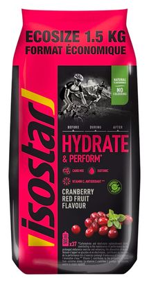 Isostar Hydrate &amp; Perform bevanda energetica al mirtillo rosso - 1,5 kg