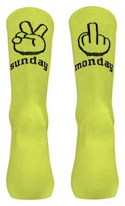 Calzini Northwave Sunday Monday giallo neon