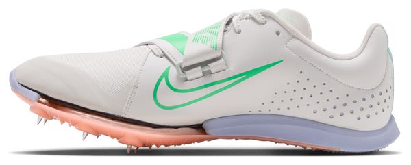 Nike Long Jump Elite Track Shoes, White/Green/Orange, Unisex