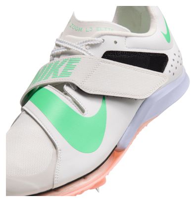 Nike Long Jump Elite Track Shoes, White/Green/Orange, Unisex