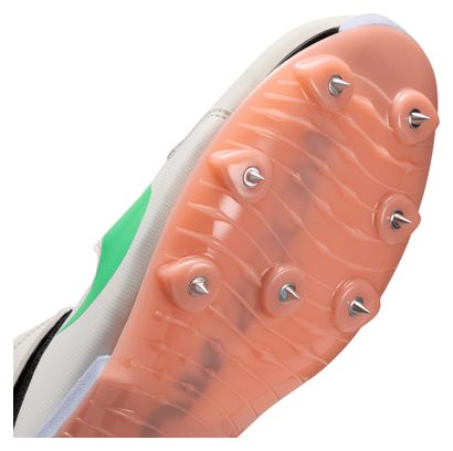 Nike Long Jump Elite Track Shoes, White/Green/Orange, Unisex