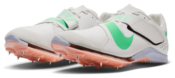 Nike Long Jump Elite Track Shoes, White/Green/Orange, Unisex
