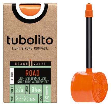 Tubolito S-Tubo Road Leichtbau-Schlauch 700 mm Presta 60 mm (schwarzes Ventil)