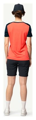 Dames Devold Classic Linear Blue Pink T-Shirt