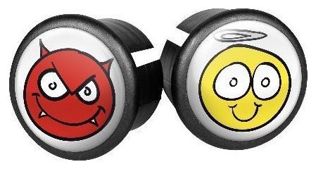 Embouts de guidon vélo  - emoji ange et démon