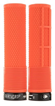 DMR DeathGrip Flangeless Thin Grips Orange Gum