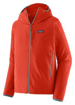 Felpa con cappuccio Patagonia R1 TechFace arancione da uomo