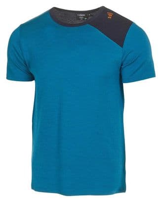 T-shirt Ivanhoe Kian SS Electric pour homme en Mérinos et Tencel - Bleu