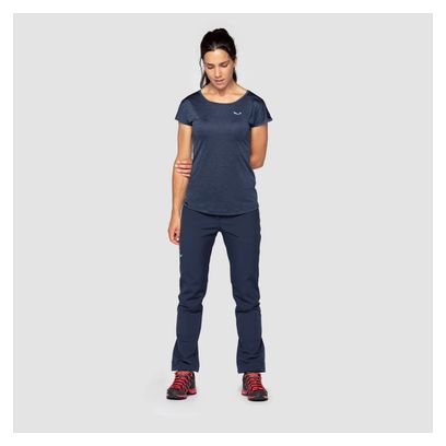 Women's Salewa Puez Melange Dry Navy Blue T-Shirt
