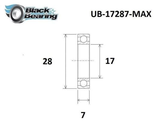 Roulement Max - Blackbearing - 17287 2rs - 17 x 28 x 7 mm