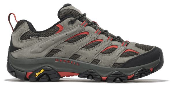 Merrell Moab 3 Gore-Tex Hiking Shoes, Gray/Red, Men's
