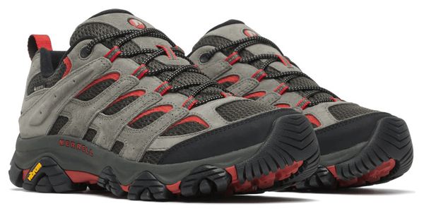 Merrell Moab 3 Gore-Tex Hiking Shoes, Gray/Red, Men's