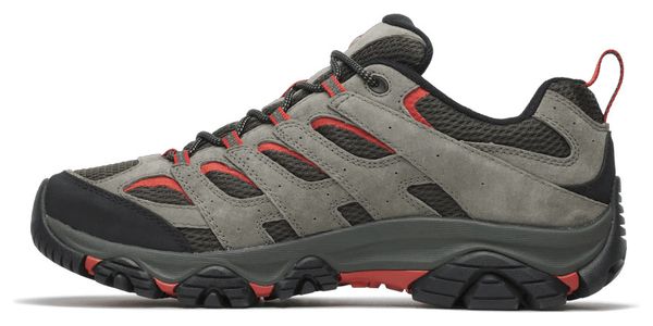 Merrell Moab 3 Gore-Tex Hiking Shoes, Gray/Red, Men's