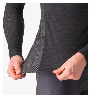 Capa base de manga larga Castelli Merino Seamless Negro