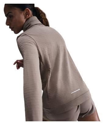 Haut thermique 1/2 zip Nike Therma-Fit Swift Element Marron Femme