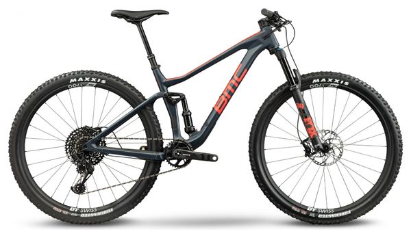 BMC Speedfox One Full Suspension MTB Sram GX Eagle 12S 29 Steel Blue Neon Red 2021 Alltricks