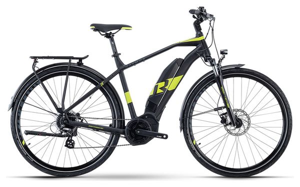 VTC Électrique Raymon TourRay E 1.0 Shimano Altus 8V 400 Wh 700 mm Noir Vert Lime 2023