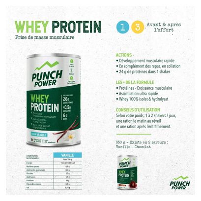 Punch Power Whey Protein 350 g - Vanille