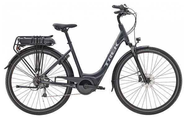 Vélo de Ville Électrique Trek VERVE+ 1 LOWSTEP Shimano Altus 8V 400wh Noir 2023