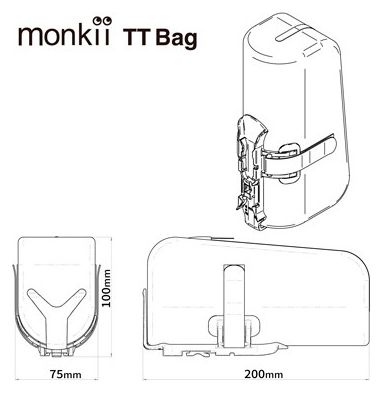 Dom Monkii Toptube Bag Zwart