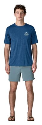 Patagonia Capilene Cool Daily Great Waves Blue Men's T-Shirt