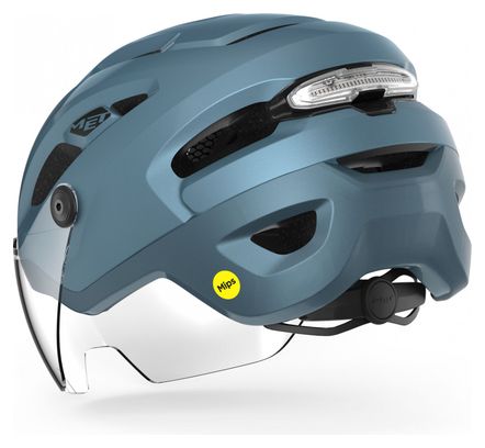 Casco MET Intercity Mips Azul Metalizado Mate