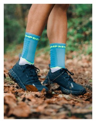 Chaussettes Compressport Ultra Trail V2.0 Bleu/Vert