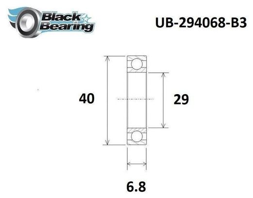 Roulement B3 - Blackbearing - 294068-2rs - 29 x 40 x 6 8 mm