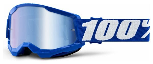 100% STRATA 2 Kids Goggle | Blue | Blue Mirror Lenses