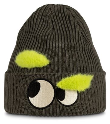 Buff Knitted Fun Eyes Beetle Green Children's Hat