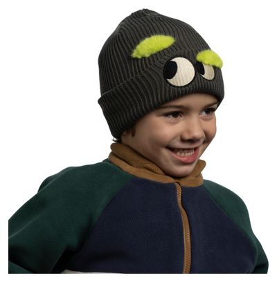 Buff Knitted Fun Eyes Beetle Green Children's Hat