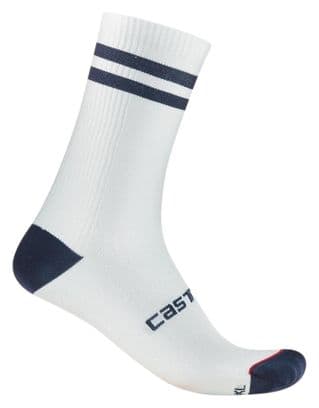 Calcetines Castelli Original 18 Azul Blanco