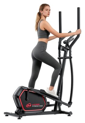 Elliptique Fitness E200 magnétique pliable noir avec tapis