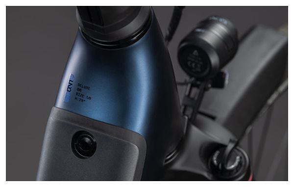 Bicicleta urbana eléctrica Cube Supreme Hybrid Deluxe One 600 con acceso fácil, transmisión por correa Shimano Nexus 5S, batería de 600 Wh y manillar de 700 mm, color azul índigo, 2026