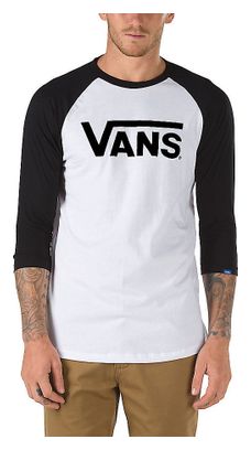 Vans Classic T-Shirt mit 3/4 Ärmeln Weiß Schwarz