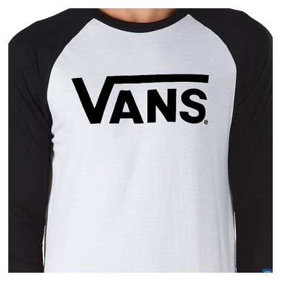 Vans Classic T-Shirt mit 3/4 Ärmeln Weiß Schwarz