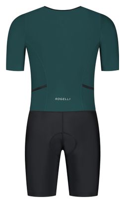 Combinaison Trifonction Unisexe Manches Courtes Rogelli Florida Noir/Sarcelle
