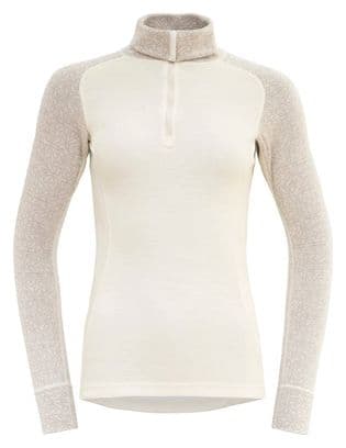 Sous maillot Devold Duo Active Merino 205 Z.Neck Blanc Femme 