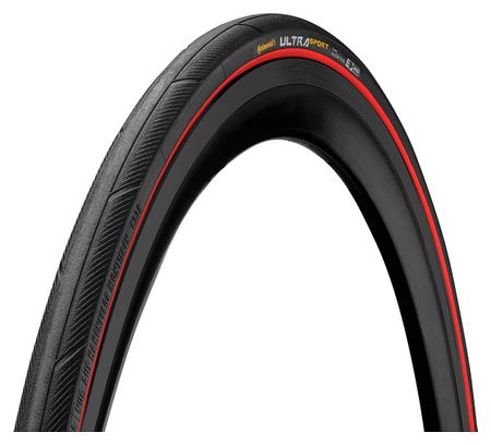 Continental Ultra Sport III 700 mm Road Tire Tubetype Foldable PureGrip Compound E-Bike e25 Black / Red