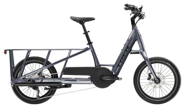 Trek Fetch+ 2 Shimano Deore 10V 500Wh 20'' Grijs 2023 Elektrische Longtail Cargo Bike