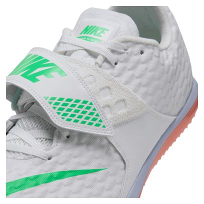 Zapatillas de atletismo Nike High Jump Elite Blanco/Verde/Naranja Unisex