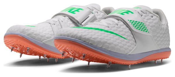 Zapatillas de atletismo Nike High Jump Elite Blanco/Verde/Naranja Unisex