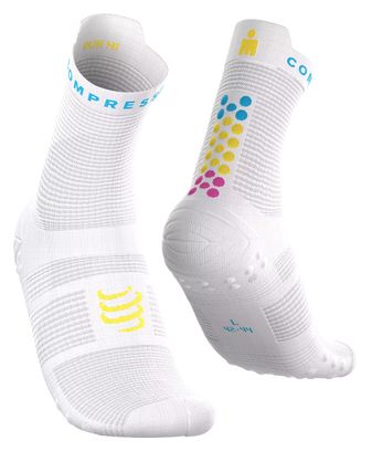 Calzini Compressport Pro Racing v4.0 Run High Ironman 2026 Bianco