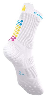 Calzini Compressport Pro Racing v4.0 Run High Ironman 2026 Bianco