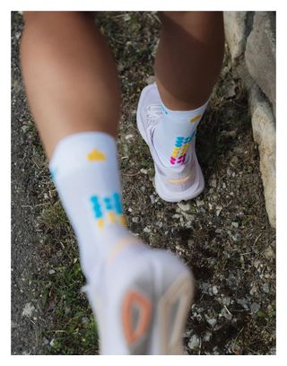 Calzini Compressport Pro Racing v4.0 Run High Ironman 2026 Bianco