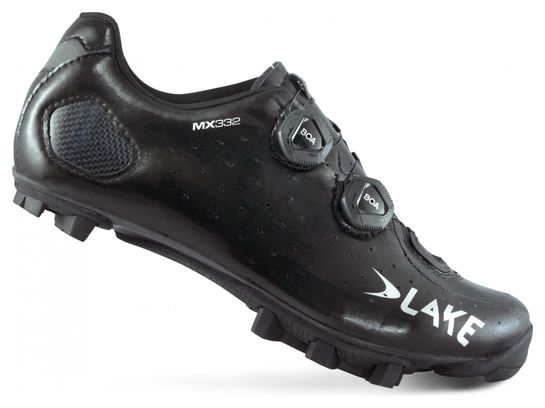 Chaussures VTT Lake MX332-X Clarino Noir / Argent Version Large